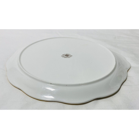 Vtg ROYAL ALBERT England SILVER BIRCH pattern handled snack plate 9" Bone China - Picture 5 of 7